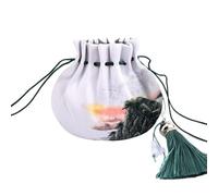 Pochette à bijoux en soie avec cordon de serrage, porte-monnaie en soie brodée en brocart, 4 sachets de bénédiction pour le festival des bateaux-dragons, sac cadeau à cordon, sac parfumé vide avec