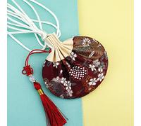 Pochette à broderie en brocart, Sac de sachet cordon broderie fleur brocart multicolore 4 pièces avec le gland(H2)