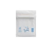 Pochette à bulles d'air kraft blanc 110 x 160 mm MailLite 92 g - Carton de 200 - Blanc -