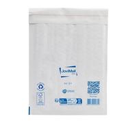 Pochette à bulles d'air kraft blanc 180 x 260 mm - Carton de 100