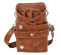 Pochette à ciseaux pour coiffeur Sac à outils pour coiffeur professionnel Sac de Ciseaux de Coiffeur Sac de Coiffeur PU Cuir Sac Bandoulière 281 Orange