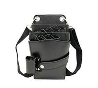 Pochette à ciseaux pour coiffeur Sac à outils pour coiffeur professionnel Sac de Ciseaux de Coiffeur Sac de Coiffeur PU+PVC Cuir Sac Bandoulière 252 Noir