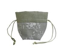 Pochette à cordon pour bijoux, Sacs vides à cordon multicolore, 4 pièces, 13x10x6 cm, Imitation lin(Green)