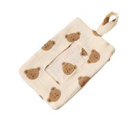 Pochette à couches - Récipient pour lingettes humides, distributeur de lingettes réutilisables, cordon attaché pour un transport pratique, garde les chiffons de nettoyage accessibles, fournitures