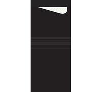 Pochette à couverts ELAG - Pochetta FIT Classic Stripes Black 500 pièces par boîte- 85 x 190 mm - serviette inclus P-FIT267-5