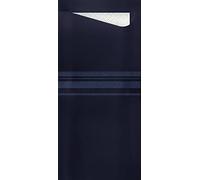 Pochette à couverts ELAG - Pochetta FIT Classic Stripes Navyblue 350 pièces par boîte- 85 x 190 mm - serviette inclus P-FIT266-5