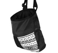 Pochette à Craie d ' avec Cordon de Serrage, Large Black | Large ouverture supérieure pour un accès facile à la craie, doublure intérieure de confinement de la craie, panneau