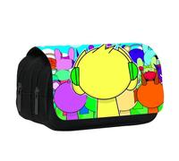 Pochette à Crayons Cartoon, Trousse à Crayons Cartoon pour Enfants, Trousse à Crayons 3D Cartoon, Double Compartiment Zippé, Trousse de Grande Capacité pour Enfants, Cadeau de Rentrée Scolaire