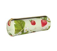 Pochette à Crayons, étui à stylos, Sac à Crayons Portable, Pochette en Cuir, Sacs de Rangement de papeterie, Belle Fraise