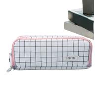 Pochette À Crayons Simple Grande Capacité À Compartiments Zip Doux