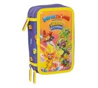 Pochette à crayons - SuperThings - Guardians of Kazoom - Violet Jaune - 36 pièces - Polyester 300D