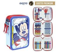 CERDÁ LIFE'S LITTLE MOMENTS Pochette à crayons triple Giotto Mickey Mouse (43 pcs) Bleu