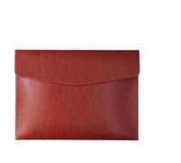 Pochette à documents en cuir Sacoche de documents A4, grande capacité, étanche, idéale for les archives bureau(Brown)
