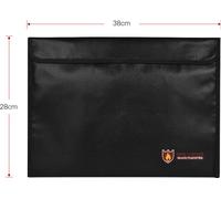 Pochette à documents ignifugée avec revêtement en silicone Porte-dossier argent Organisateur de rangement sécurisé pour le bureau et la maison Cartes bancaires Passeport Objets de valeur Bijoux Argent