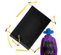 Pochette à dos, organiseur en maille légère et sac de matériel de randonnée portable, pochette de rangement polyvalente pour vêtements, chaussures, bouteilles, outils, escalade en plein air, pique-