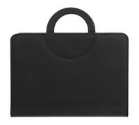 Pochette à Fermeture Éclair A4 Poignée, Organiseur Léger | Pu, Métal et Toile Oxford, Protection Sûre des Contrats et Reçus, Compartiments Multiples pour Travail