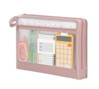 Pochette à Fermeture Éclair en | Portable A4 Double Couche - Pochette Organisatrice de Documents à Fermeture Éclair - pour Fournitures Scolaires Documents Devoirs Copies Carnets Jeux de Société École