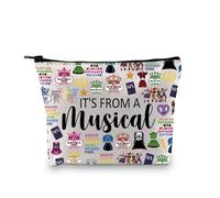 Pochette à fermeture éclair inspirée de la musique pour les fans de théâtre musical, De Six Eu, Trousse à cosmétiques avec impression