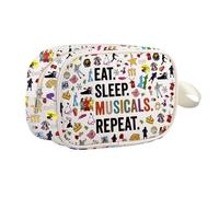 Pochette à fermeture éclair pour amateurs de musique, théâtre, acteur, actrice, cadeau d'encouragement pour les fans de comédie, de théâtre, de comédie, de maquillage, Eat Sleep Mb UK, 0