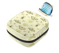 Pochette à fermeture éclair pour tasse menstruelle, sacs de rangement pour serviettes hygiéniques, papillon-874 doux pour tampons, porte-monnaie pour filles et femmes