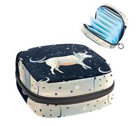 Pochette à fermeture éclair pour tasse menstruelle, sacs de rangement pour serviettes hygiéniques, Taurus Constellation-874 doux pour tampons, porte-monnaie pour filles et femmes