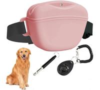 Pochette à friandises pour chien en silicone sans BPA, fermeture magnétique puissante, comprend un clic de dressage et un sifflet, une capacité de 1,67 tasse, un clip de taille pour promener le chiot