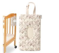 Pochette à lingettes de voyage - Distributeur rechargeable en tissu Oxford double couche 20 x 10 cm Design léger, étui d'attache pour poussette portable, organiseur de sac à couches compact, solution