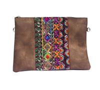 Pochette multiusage - Fait Main - Marron - Simili cuir - Bandoulière - Imperméable