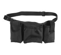 Pochette à Outils Ceinture Noire en Toile, Multi-Poches, Grosse Capacité | Mains Dégagées, Résistant à Déchirure, pour Mètre Ruban et Chiffons, Jardinage et Travail en Entrepôt