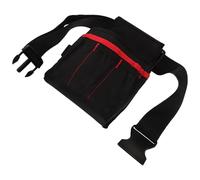 Pochette à Outils de Ceinture Noire, Multi-Poches | Tissu, Accès Rapide, Design Polyvalent, Compartiments Multiples, Port Confortable, Usage Chantier, Noir