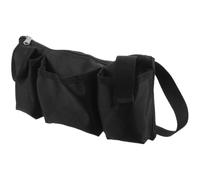 Pochette à Outils de Nettoyage en Toile Noire, Ceinture Ajustable | Mains Libres, pour Chiffons et Moufles, Usage Entrepôt et Jardinage, Format Compact pour Travail Quotidien