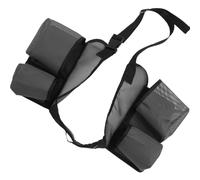 Pochette à Outils de Taille Ajustable en Tissu Oxford Noir | Rangement Multi-poches, pour Travaux Extérieurs et Camping, Adaptée aux Ouvriers du Bâtiment