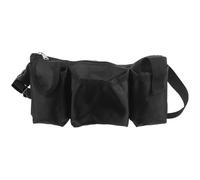 Pochette à Outils de Taille Noire en Toile, Poches Multiples | Lavable, pour Téléphone et Chiffons, Usage Entrepôt et Jardinage, Format Compact