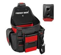 Pochette à outils d'électricien avec clip de ceinture à détachement rapide, pochette robuste avec poche pour ordinateur portable, support à mètre ruban et boucles de tournevis pour charpentier