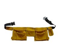 Pochette à Outils Électricien en Cuir, Sacoche de Ceinture Portable | Fermeture Auto-agrippante Sécurisée, Résistante à L’usure, Coloris Kaki, pour Technicien en Intervention