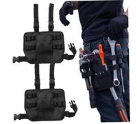 Pochette à outils électriques, 2 pochettes à outils pour jambes, électricien en tissu de nylon avec clip de ceinture, organisateur sac travail 8x10 pour électricien bricolage, automobile, charp