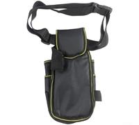 Pochette à outils en tissu Oxford avec sangle de taille réglable, plusieurs poches pour organiser les outils, adaptée pour les professionnels tels que les électriciens et les artisans (jaunâtre)