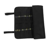 Pochette à Outils Enroulable Double Face Noire, Toile Oxford Renforcée | Compartiments Sécurisés, Accès Rapide aux Outils, Sangles Robustes, pour Tournevis et Soudure, Transport Facile