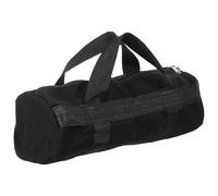 Pochette à Outils Multifonctionnelle en Toile Oxford Noire, Ouverture | Compartiments Organisés, Fermeture à Double Zip, Poignée Renforcée, pour Installateurs et Mécaniciens en Atelier