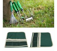 Pochette à outils pliable avec poches latérales - Sac de rangement portable en tissu Oxford léger pour outils de jardinage, engrais et étiquettes - Out