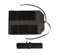 Pochette à outils pour clés à molette, cutter et petit matériel avec fonction enroulable rétro esthétique et pratique (noir)