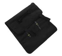 Pochette à Outils Roulante Double Face, pour Électriciens, Noir | Oxford Renforcé, Poches Intégrées, pour Outils et Clés, Voyage, Extérieur, Format Compact