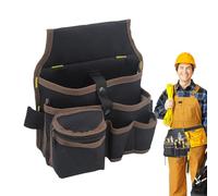 Pochette à outils | Sac banane à outils | Multi-poches étanche ceinture de rangement pour le matériel jardiniers, charpentiers, électriciens, tournevis, mètre ruban, marteaux, pinces