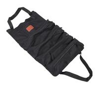 Pochette à Outils Suspendue en Tissu, Légère et Imperméable, Noire | Deux Cordons Inclus, Résistante à Saleté, Facile à Transporter, Rangement Pratique pour Atelier et Voiture