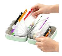 Pochette à pilules - Silicone 15x6x11cm | Sac organisateur de pilules étanche avec 14 compartiments, étui étanche à fermeture éclair avec codage couleur | pour les médicaments quotidiens, les voyages,