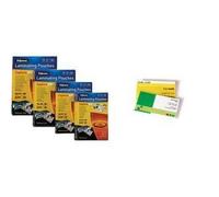 Fellowes laminating pouches - pack de 100 - 54 x 86 mm - pochettes pla