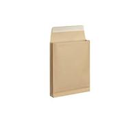 La Couronne Pochette kraft brun armé A4 à soufflets 130 g auto-adhésive Paquet de 25