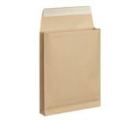 Pochette à soufflets kraft brun armé La Couronne A4 130 gr - Boîte de 50