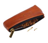 Pochette à tabac, porte-sac en cuir PU avec fermeture à glissière en PU pour la conservation du tabac et de la pipe