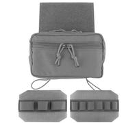 Pochette abdominale pour gilet et accessoire de plaque, gris, One Size, Classique